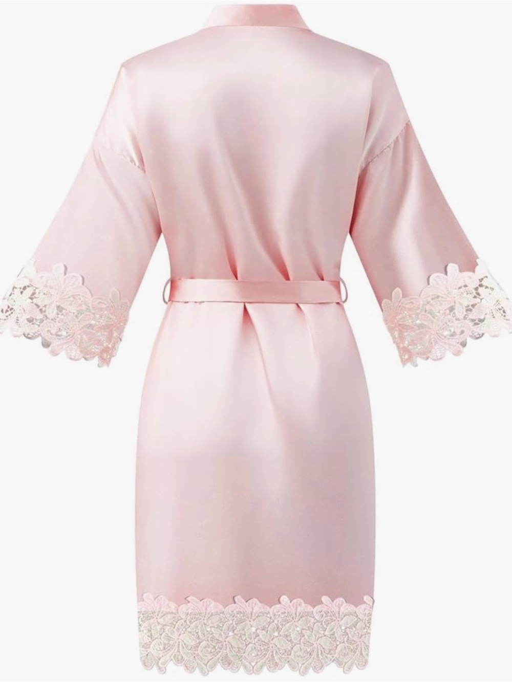 Women’s Pink Silk Robe - Picture 2 of 2